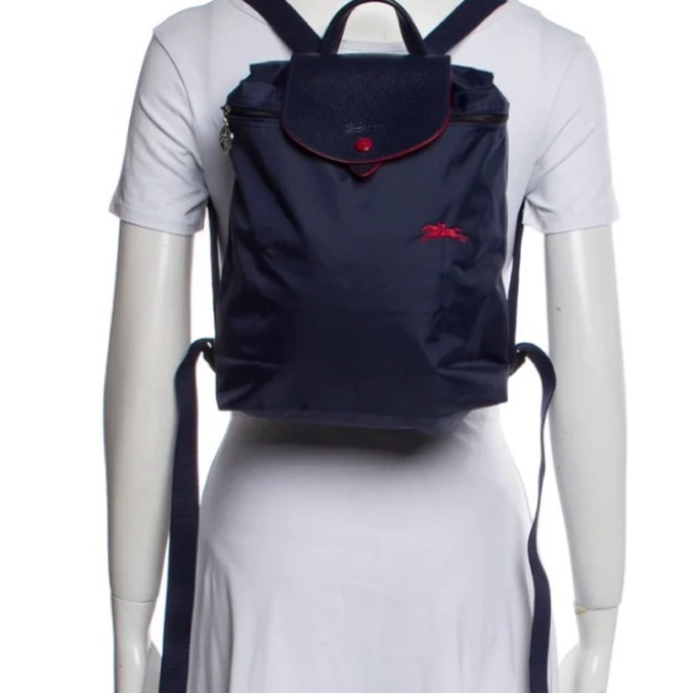 Longchamp navy backpack